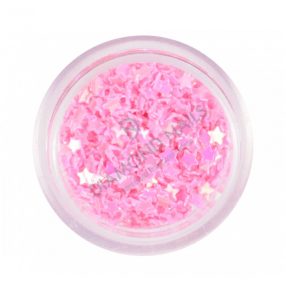 Dark Pink Nail Plastic Stars