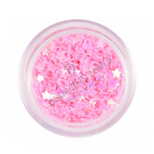 Dark Pink Nail Plastic Stars