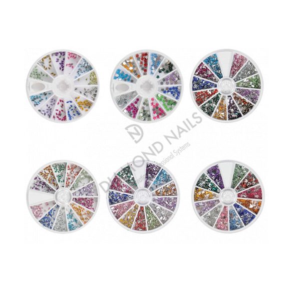 6 x 600 pcs Nail Art Rhinestones