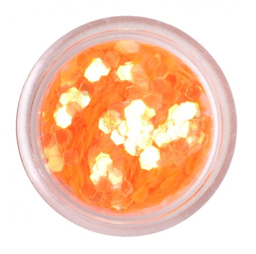 Orange nail art flitter