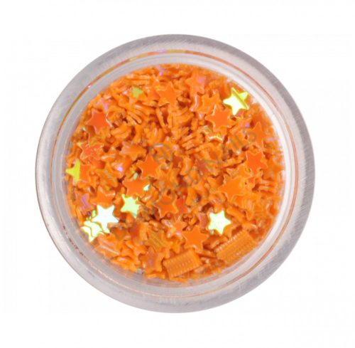 Orange nail plastic stars