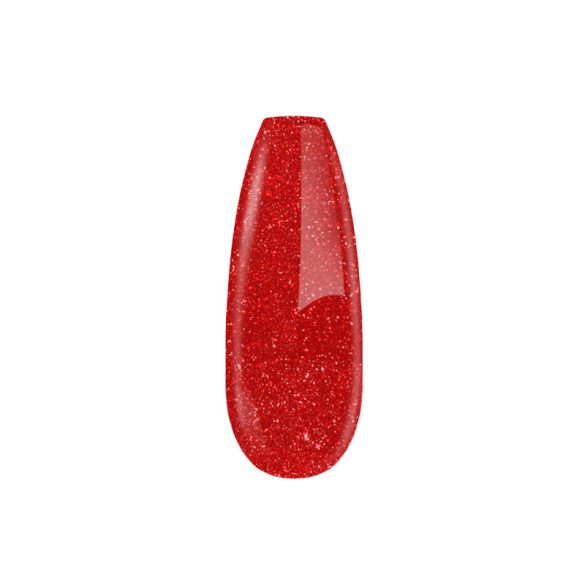 Gel Nail Polish - DN104 - Christmas Red Glitter 7ml