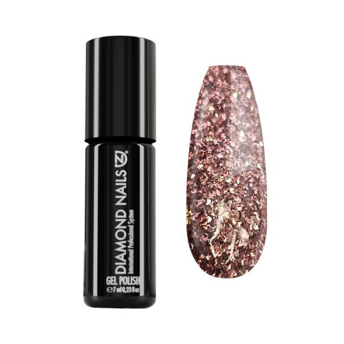 Gel Nail Polish - DN060 - Rose Gold (Big Glitters) 7ml