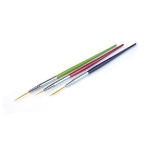 3pcs Colorful Nail Art Brush Set for Nail Decoration - Diamond Nails