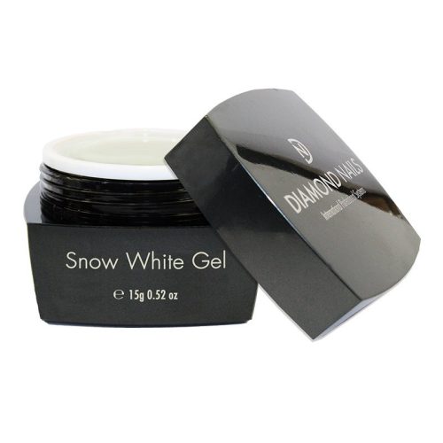 Diamond Nails Snow White Gel 15g – natural soft white builder gel for French nails