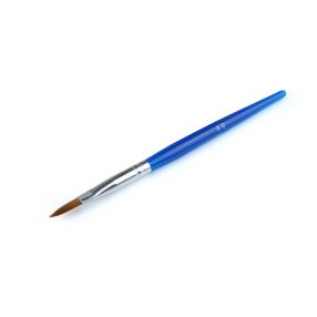 Blue Plastic Gel Brush #6 for Professional Nail Building - Diamond Nails