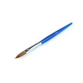 Blue Plastic Gel Brush #10 for Professional Nail Building - Diamond Nails