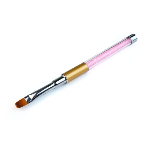 Crystal Pink Gel Brush #6 for Precise Gel Nail Application - Diamond Nails