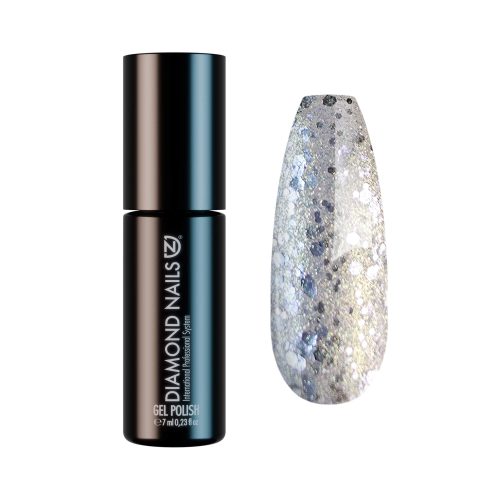 Diamond Nails Gel Polish – Silver with Silver Flakes – DN110 – 7ml – HEMA Free