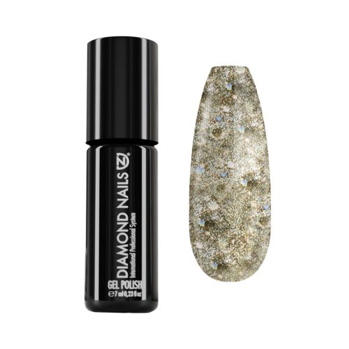 Gel Nail Polish - DN115 - Gold with flakes 7ml