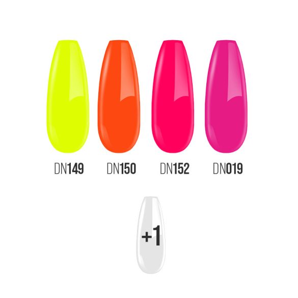 Gel Nail Polish - Summer Colors Set 4+1 pcs