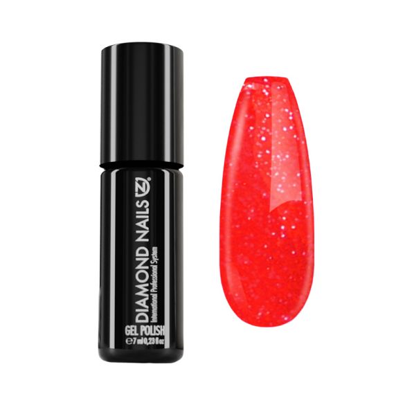 Gel Nail Polish 4ml - DN192 - Glittering Neon Orange-Pink - Gel Polish