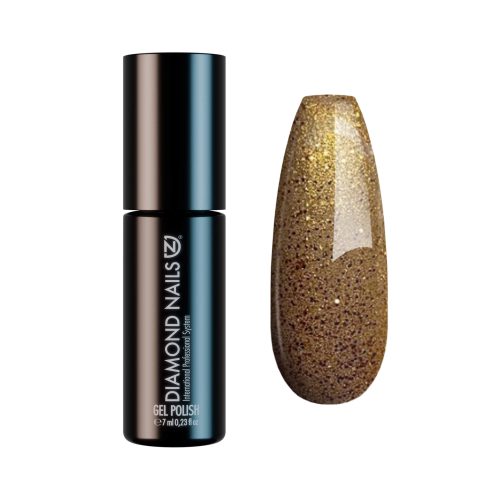 Diamond Nails Gel Polish – Glittering Gold Ochre – DN118 – 7ml – HEMA Free