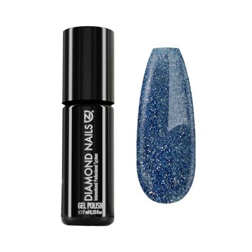 Gel Nail Polish - DN207 - Denim Blue Glittering  - 7ml