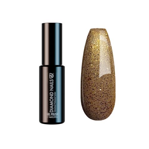 Diamond Nails Gel Polish – Glittering Gold Ochre – DN118 – 4ml – HEMA Free