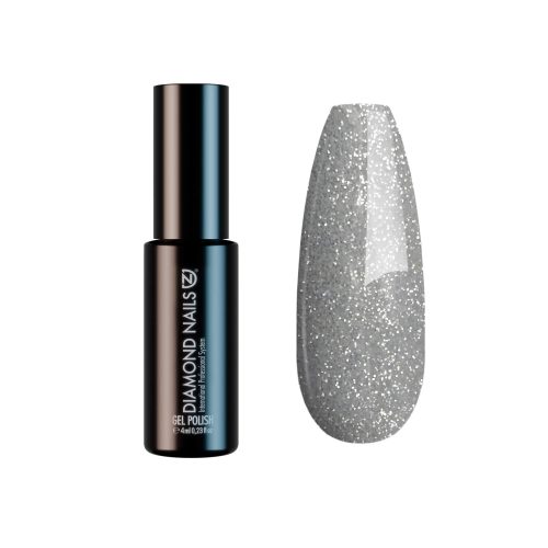 Diamond Nails Gel Polish – Glittering Silver – DN105 – 4ml – HEMA Free