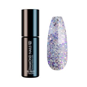 Diamond Nails Gel Nail Polish – Purple Glitter Coat – DN229 – 7ml – HEMA Free