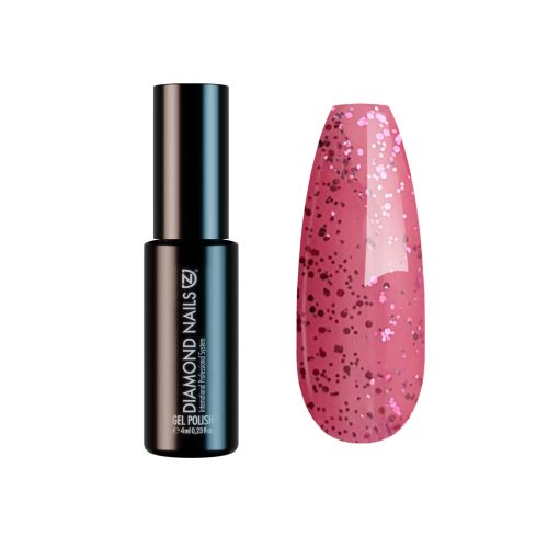Dimaond Nails Gel Polish – Crystal Pink Glitter – DN225 – 4ml – HEMA Free