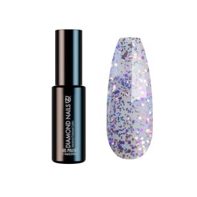 Diamond Nails Gel Nail Polish – Purple Glitter Coat – DN229 – 4ml – HEMA Free