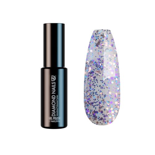 Gel Nail Polish - Purple glitter coat - DN229 - 4ml - Hema free