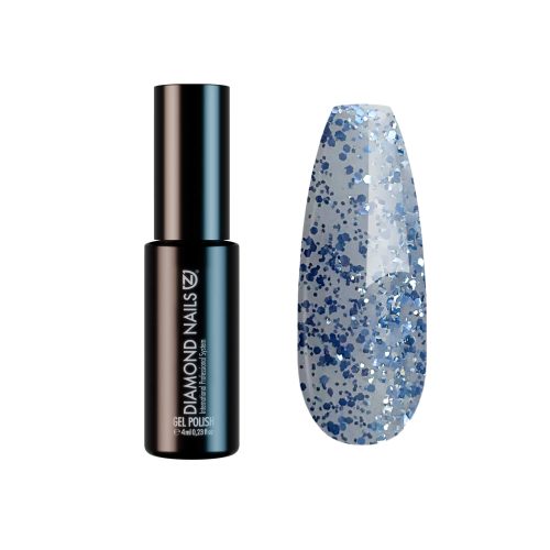 Diamond Nails Gel Polish – Denim Blue Glitter Coat – DN231 – 4ml – HEMA Free