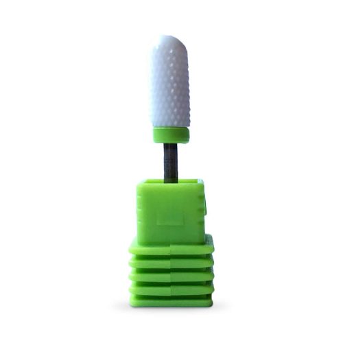 Rough ceramic nail drill bit for efficient and controlled material removal in nail treatments