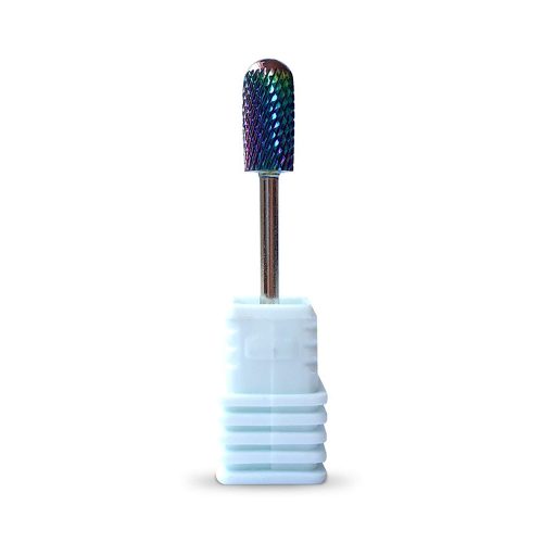 Premium carbide nail drill bit medium for controlled removal of gel and acrylic material
