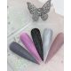 Silver no wipe top gel polish that adds sparkling glitter effect and seals gel nails with high gloss long lasting finish