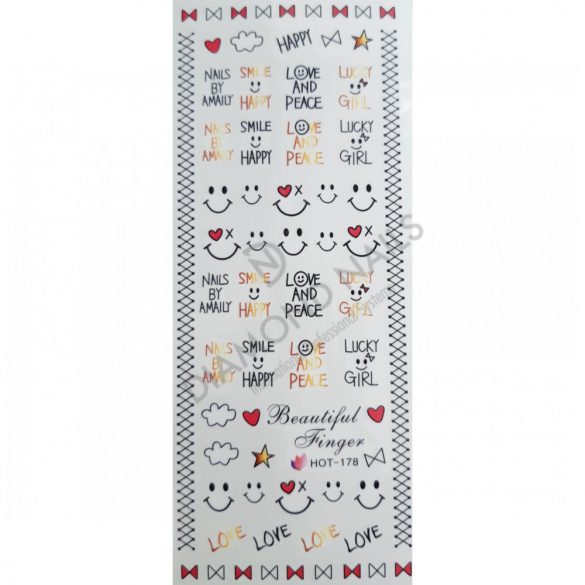 Nail art love lip stickers- HOT178