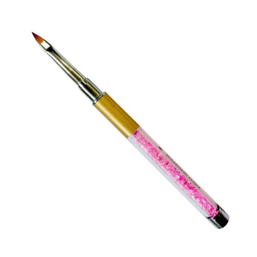 3D Gel Brush with Pink Crystal Rhinestones