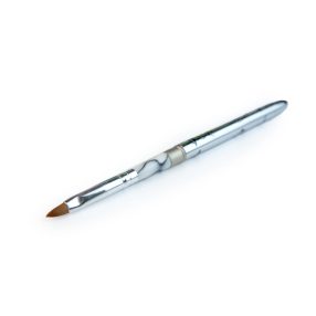 Floral Pattern Metal Case Gel Brush #4 for Precise Nail Art - Diamond Nails