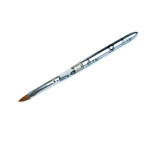 Floral Pattern Metal Case Gel Brush #6 for Precise Gel Application - Diamond Nails