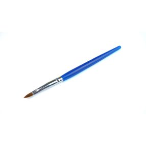 Blue Plastic Gel Brush #4 for Professional Nail Building - Diamond Nails