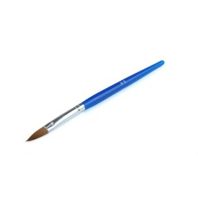Blue Plastic Gel Brush #8 for Professional Nail Building - Diamond Nails