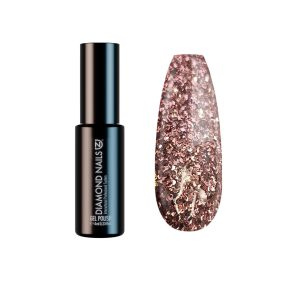 Diamond Nails Gel Polish – Rose Gold (Big Glitters) – DN060 – 4ml – HEMA Free
