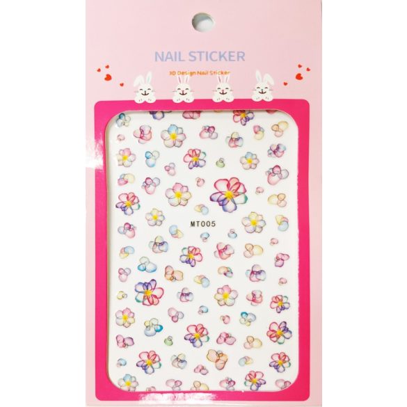 Nail art Watercolor flowers stickers- MT005