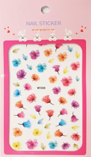 Nail art Colorful Flowers and Petals stickers- MT008