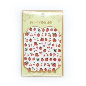 Nail art Strawberries and White Flowers stickers- WG005 Nail art Strawberries and White Flowers stickers- WG005