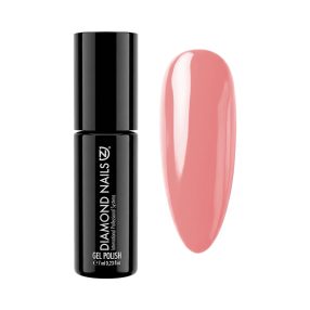 Colored rubber base gel dusty pink that strengthens natural nails and provides smooth even coverage with elegant nude pink finish
