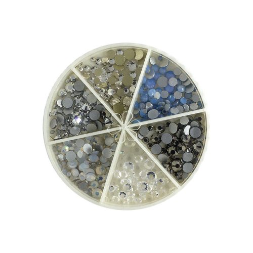 Nail Art Rhinestones in Wheel Palette - flat back crystals (6types)