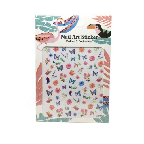 Nail Art Stickers - ZD3908 - Flowers and Butterflies