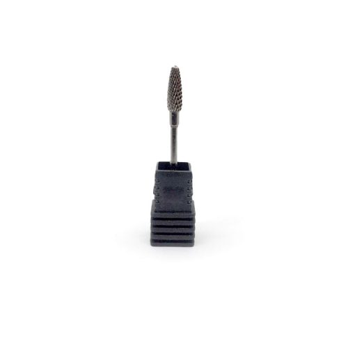 Premium carbide nail drill bit flame shape for precise cuticle cleaning and detailed work