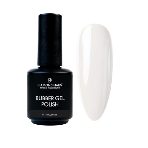 Colored rubber base gel angel white for UV LED that combines base coat and color ensuring strong adhesion and long lasting wear