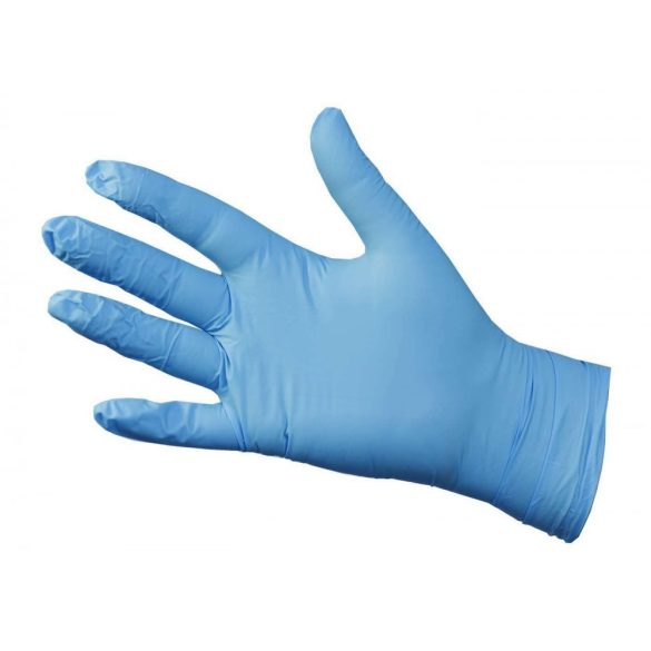 Rubber Gloves - Blue, Nitrile, Powder free, 100pcs (Size M)