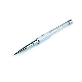 Crystal Nail Art Brush #0 with White Case for Fine Detailing - Diamond Nails