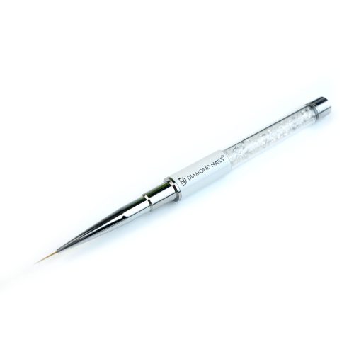Crystal Nail Art Brush #2 with White Case for Fine Detailing - Diamond Nails