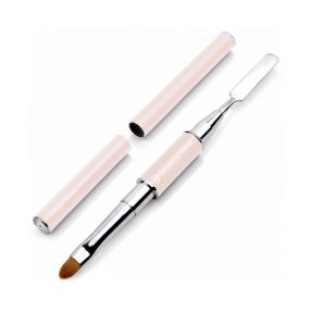 Diamond Nails Polygel Brush (Dual-Ended, Pink)