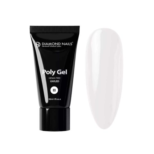 Diamond Nails PolyGel 03 - Milky White 30ml - Hema Free