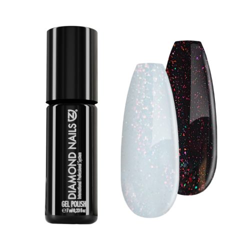 No wipe aurora top gel polish that adds iridescent shimmer effect and seals gel nails with long lasting glossy finish