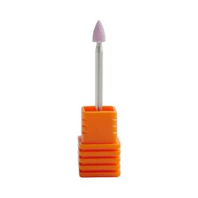 Stone cone nail drill bit for gentle cuticle cleaning and nail prep